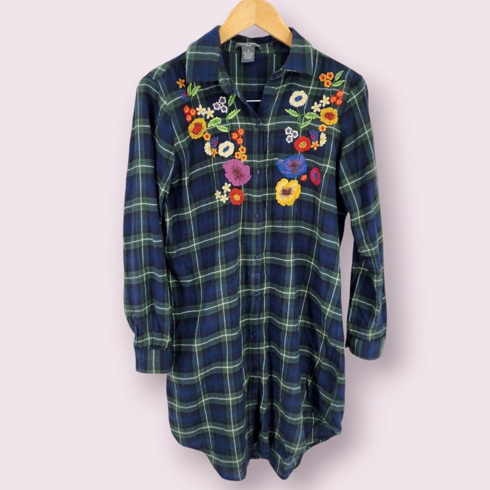 Chelsea & Theodore Tunic Top Small Embroidered Boho Cottage Western Prairie Farm